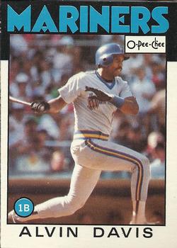 1986 O-Pee-Chee Baseball Cards 309     Alvin Davis